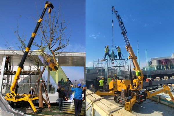 spider crane high reach lifting