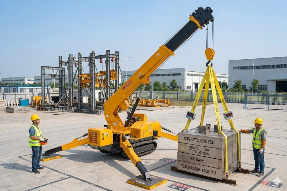 Spider crane undergoes a 125% Rated Load Test