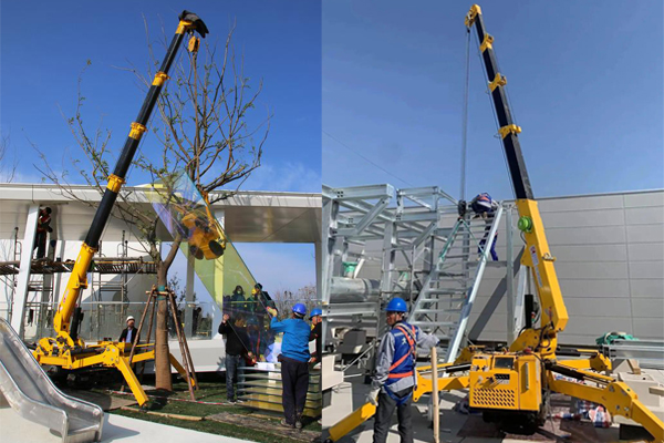 spider crane construction work